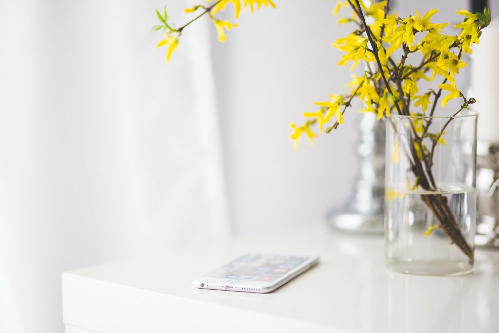 Iphone on table